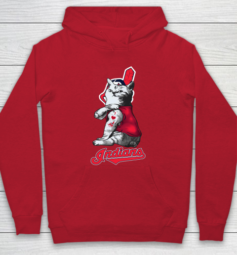 MLB Baseball My Cat Loves Cleveland Indians Hoodie 7