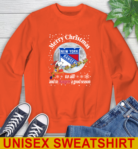 New York Rangers Merry Christmas To All And To Rangers A Good Season NHL Hockey Sports Sweatshirt 3