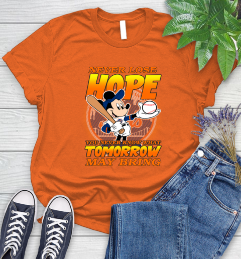 New York Mets MLB Baseball Mickey Disney Never Lose Hope Women's T-Shirt 3