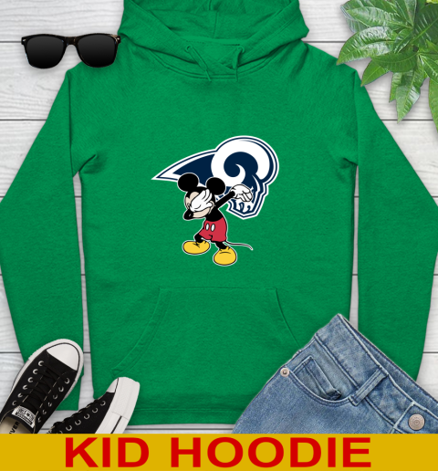 Los Angeles Rams NFL Football Dabbing Mickey Disney Sports Youth Hoodie 8