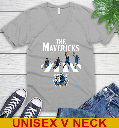 NBA Basketball Dallas Mavericks The Beatles Rock Band Shirt V-Neck T-Shirt 3