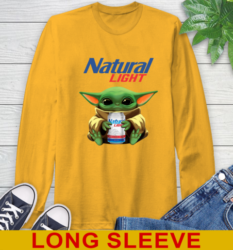 Star Wars Baby Yoda Hugs Natural Light Beer Shirt 60
