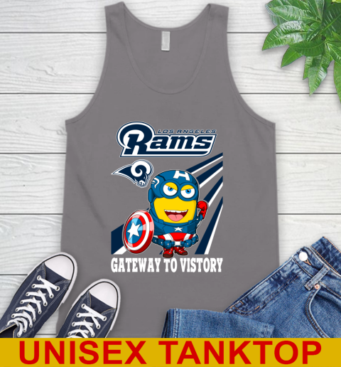 NFL Football Los Angeles Rams Captain America Marvel Avengers Minion Shirt Tank Top 6