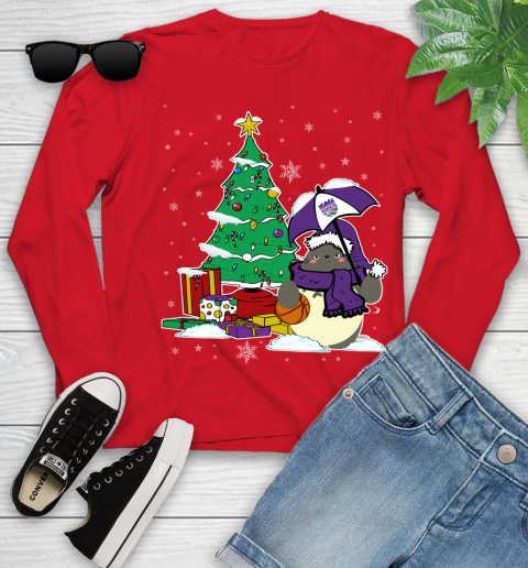 Sacramento Kings NBA Basketball Cute Tonari No Totoro Christmas Sports Youth Long Sleeve 11
