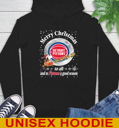Detroit Pistons Merry Christmas To All And To Pistons A Good Season NBA Basketball Sports Hoodie