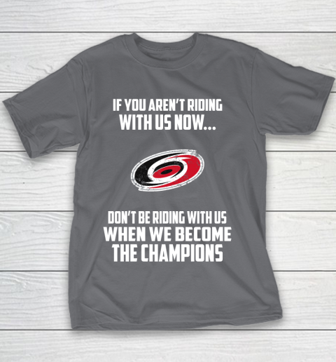 NHL Carolina Hurricanes Hockey We Become The Champions Youth T-Shirt 5