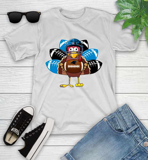 Carolina Panthers Turkey Thanksgiving Day Youth T-Shirt