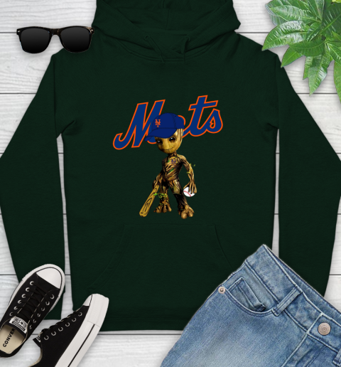 MLB New York Mets Groot Guardians Of The Galaxy Baseball Youth Hoodie 13