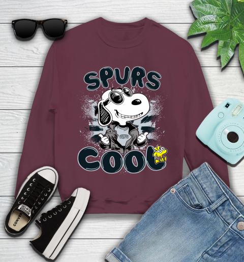 NBA Basketball San Antonio Spurs Cool Snoopy Shirt Youth Sweatshirt 3