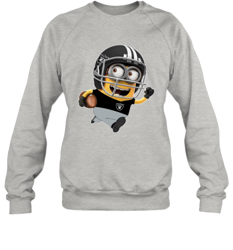 NFL Oakland Raiders Minions Disney Football Sports tQs7ORVRV7x sweatshirt 35 95 151514 front ash