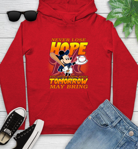 Milwaukee Brewers MLB Baseball Mickey Disney Never Lose Hope Youth Hoodie 12
