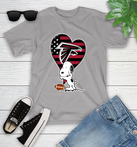 Atlanta Falcons NFL Football The Peanuts Movie Adorable Snoopy Youth T-Shirt 4