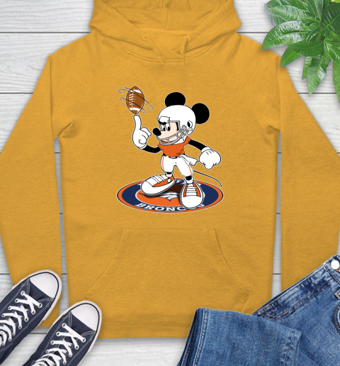 NFL Football Denver Broncos Cheerful Mickey Disney Shirt Hoodie 3