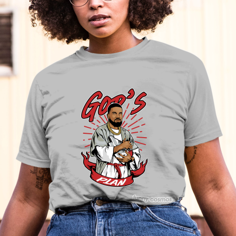 Air Jordan 1 Smoke Grey Matching Sneaker Tshirt Frake God's Plan Gray and White Jordan Tshirt