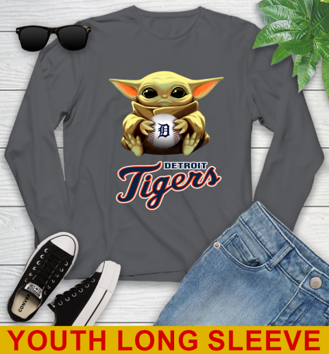 MLB Baseball Detroit Tigers Star Wars Baby Yoda Shirt 130
