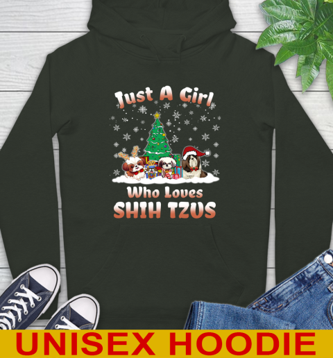 Christmas Just a girl who love shih tzus dog pet lover 165