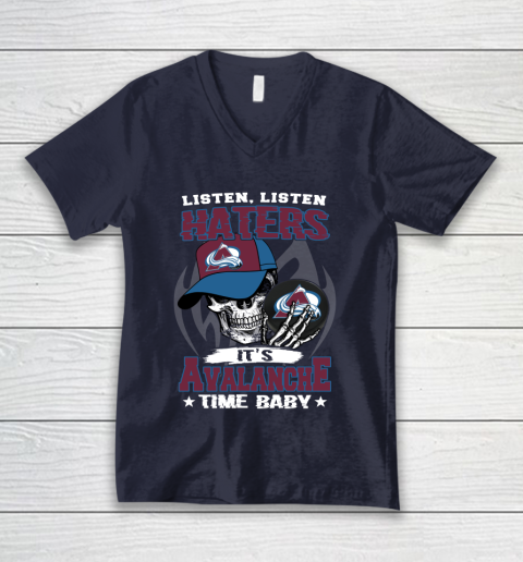 Listen Haters It is BLACKHAWKS Time Baby NHL V-Neck T-Shirt 2