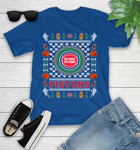 Detroit Pistons Merry Christmas NBA Basketball Loyal Fan Ugly Shirt 111