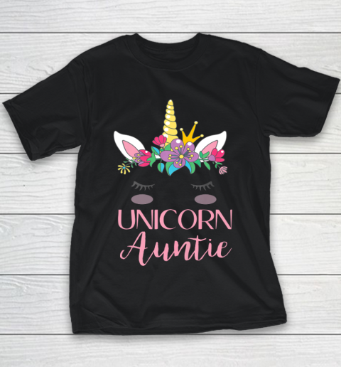 Unicorn Auntie Funny Mother s Day For Aunt Mom Grandma Youth T-Shirt