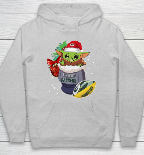 Green Bay Packers Christmas Baby Yoda Star Wars Funny Happy NFL Hoodie 6