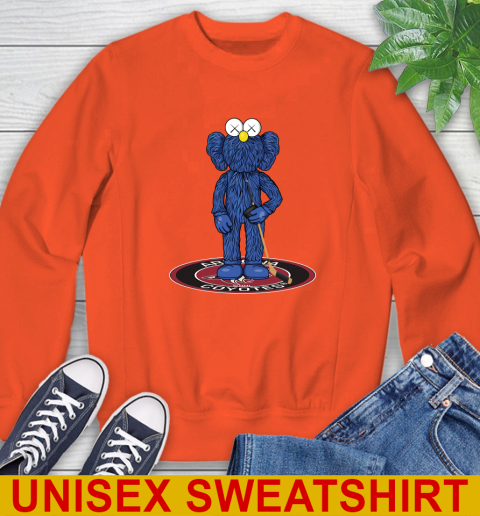 NHL Hockey Arizona Coyotes Kaws Bff Blue Figure Shirt Sweatshirt 4