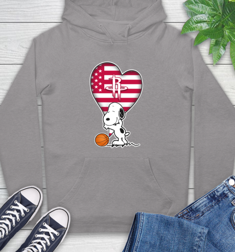 Houston Rockets NBA Basketball The Peanuts Movie Adorable Snoopy Hoodie 6
