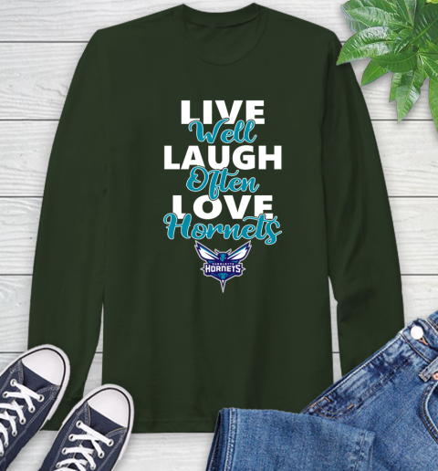 NBA Basketball Charlotte Hornets Live Well Laugh Often Love Shirt Long Sleeve T-Shirt 6