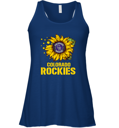 Colorado Rockiers Sunflower MLB Baseball Racerback Tank