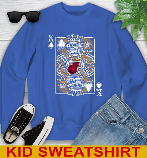 Miami Heat NBA Basketball The King Of Spades Death Cards Shirt Youth Sweatshirt 6