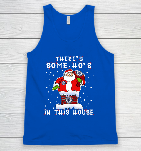 San Diego Padres Christmas There Is Some Hos In This House Santa Stuck In The Chimney MLB Tank Top 4