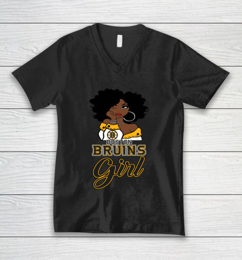 Boston Bruins Girl NHL V-Neck T-Shirt