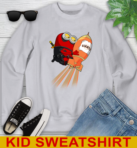 MLB Baseball San Francisco Giants Deadpool Minion Marvel Shirt Youth Sweatshirt 3