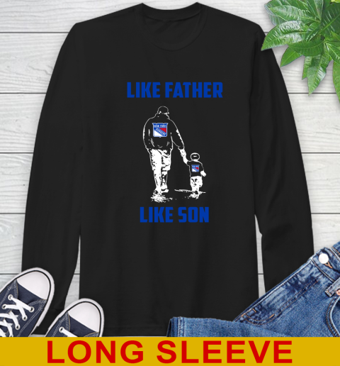 New York Rangers NHL Hockey Like Father Like Son Sports Long Sleeve T-Shirt