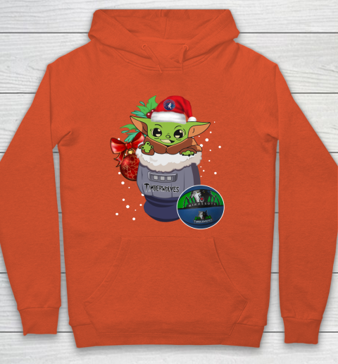 Minnesota Timberwolves Christmas Baby Yoda Star Wars Funny Happy NBA Hoodie 5