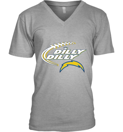 NFL Los Angeles Chargers Dilly Dilly Football Sports E3Dv5QwwsuT v neck unisex 8 95 151514 front sport grey