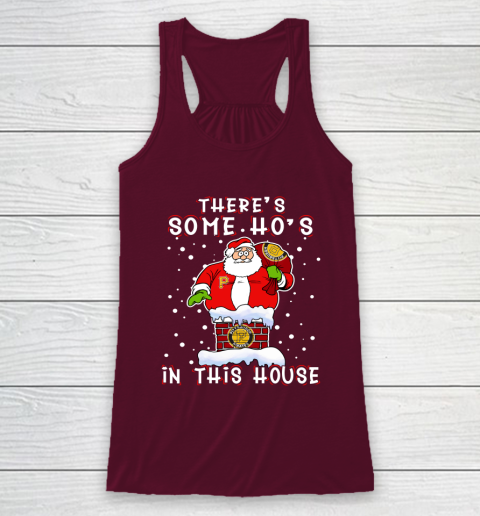Pittsburgh Pirates Christmas There Is Some Hos In This House Santa Stuck In The Chimney MLB Racerback Tank 2
