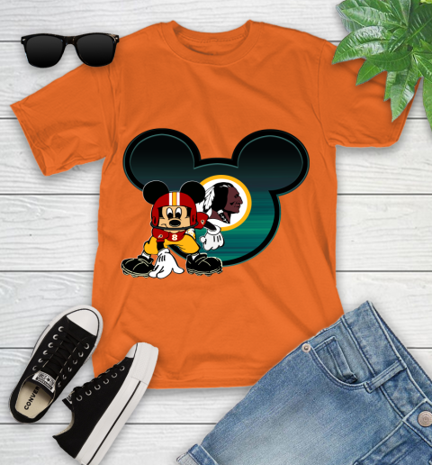NFL Washington Redskins Mickey Mouse Disney Football T Shirt Youth T-Shirt 7