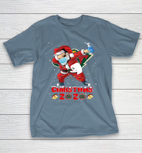 Minnesota Wild Funny Santa Claus Dabbing Christmas 2020 NHL T-Shirt 6
