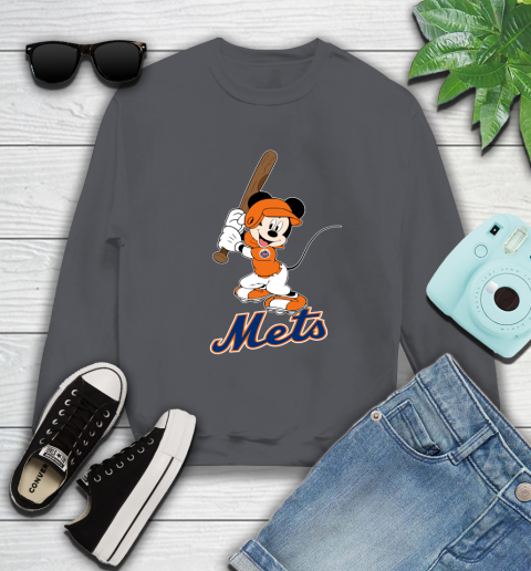 MLB Baseball New York Mets Cheerful Mickey Mouse Shirt Sweatshirt 6