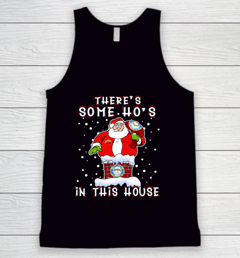 Los Angeles Chargers Christmas There Is Some Hos In This House Santa Stuck In The Chimney NFL Tank Top