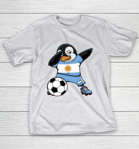 Dabbing Penguin Argentina Soccer Fans Jersey Football Lovers T-Shirt 9