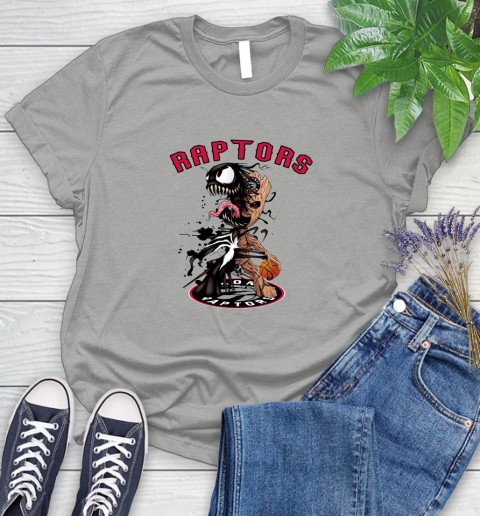 NBA Toronto Raptors Basketball Venom Groot Guardians Of The Galaxy Women's T-Shirt 10