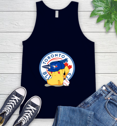 MLB Pikachu Baseball Sports Toronto Blue Jays Tank Top 3