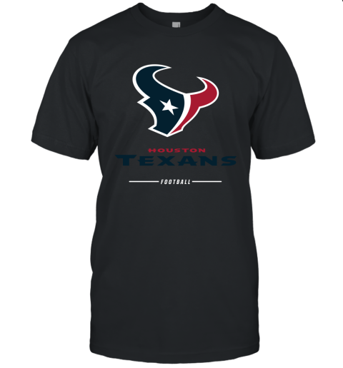 Houston Texans NFL Pro Line Black Team Lockup Unisex Jersey Tee