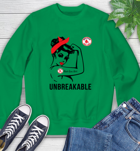 MLB Boston Red Sox Girl Unbreakable Baseball Sports Sweatshirt 4