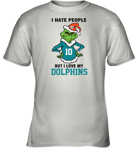 I Hate People But I Love My Dolphins Miami Dolphins NFL Teams Youth T-Shirt