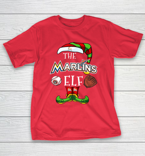 Miami Marlins Christmas ELF Funny MLB T-Shirt 9