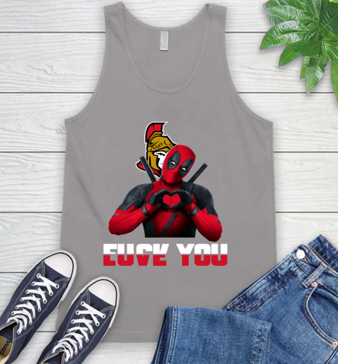 NHL Ottawa Senators Deadpool Love You Fuck You Hockey Sports Tank Top 3