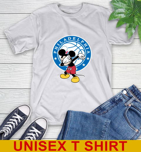 Philadelphia 76ers NBA Basketball Dabbing Mickey Disney Sports T-Shirt 12