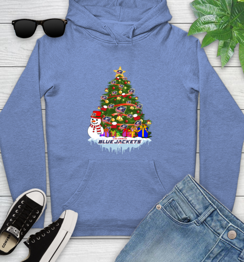 Columbus Blue Jackets Merry Christmas NHL Hockey Sports Youth Hoodie 12